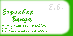 erzsebet banga business card